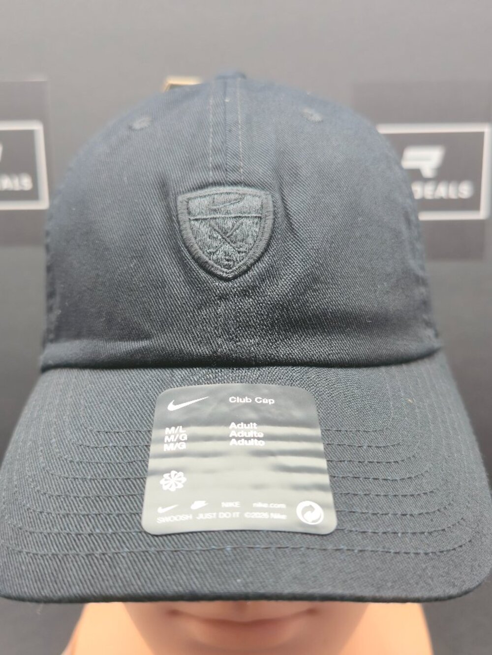Nike Club Golf Cap Hat Shield Unstructured Black Unisex Size M/L IO8275-010